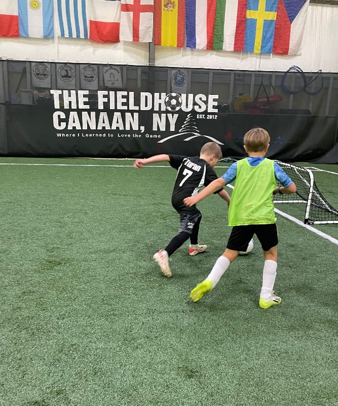 Photo of player kicking goal