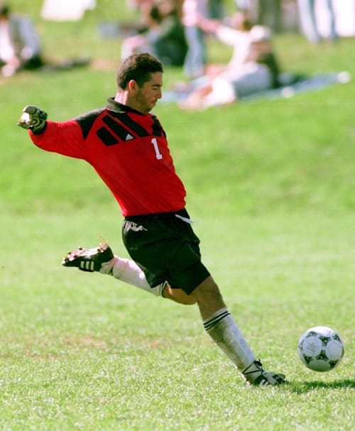 Photo of Player kicking soccer ball